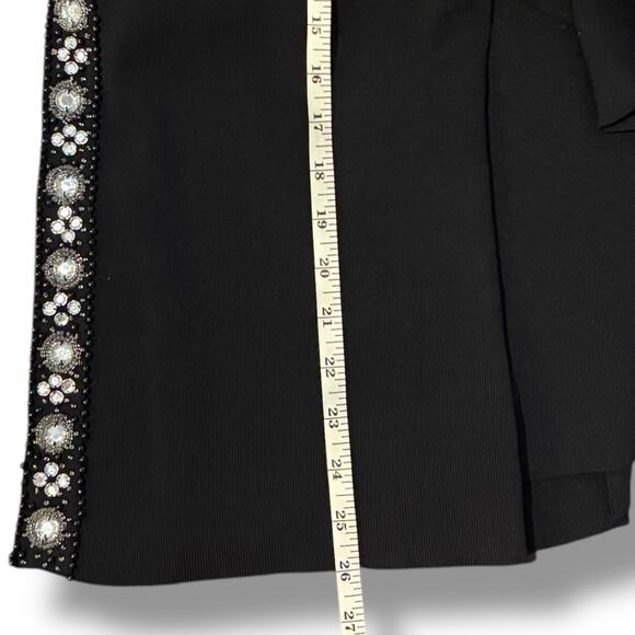 Chico's Black Open Front Cardigan Women's Sz 1 (Medium) Embellished Long Sleeve - Picture 7 of 7